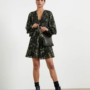 TED BAKER LONDON Izziiy Floral Print Pleated Minidress